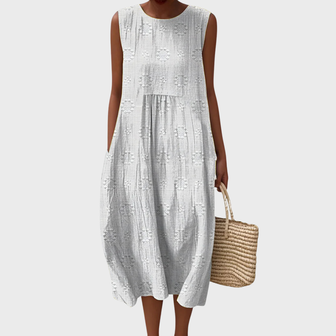 Cecily | Embroidered Cotton Dress