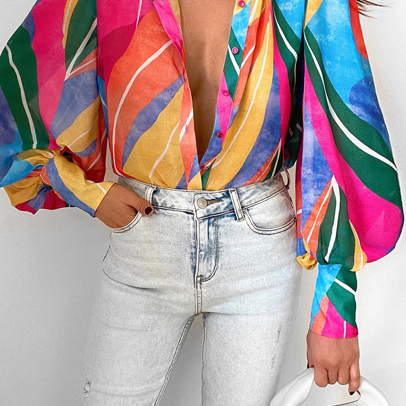 Fiona | Floral Puff Sleeve Blouse for Women