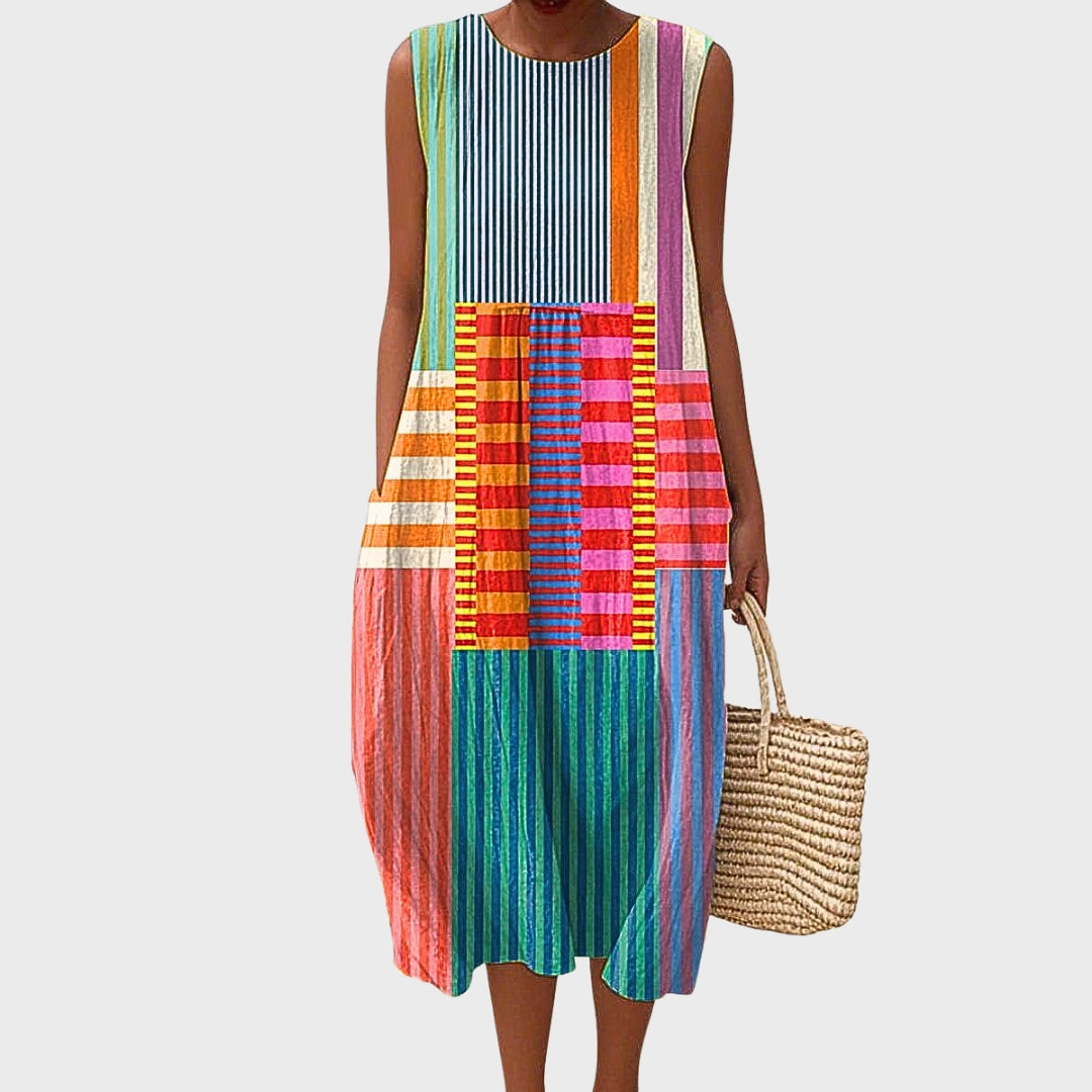 Hazel | Geometric Cotton Dress