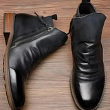 Leonardo - Side Zip Leather Ankle Boots