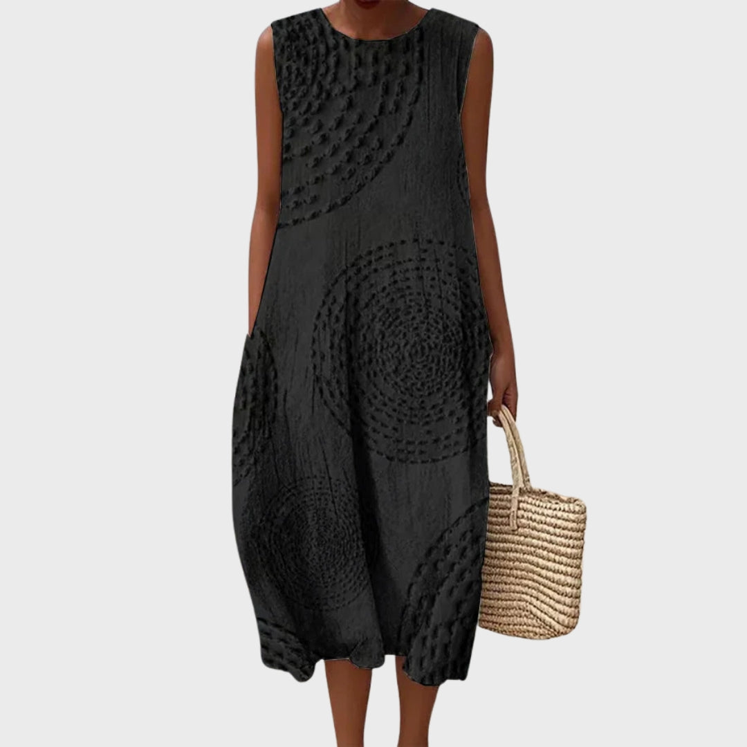 Flora | Cotton Dress with Subtle Texture