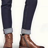 Leonardo - Side Zip Leather Ankle Boots