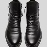 Leonardo - Side Zip Leather Ankle Boots