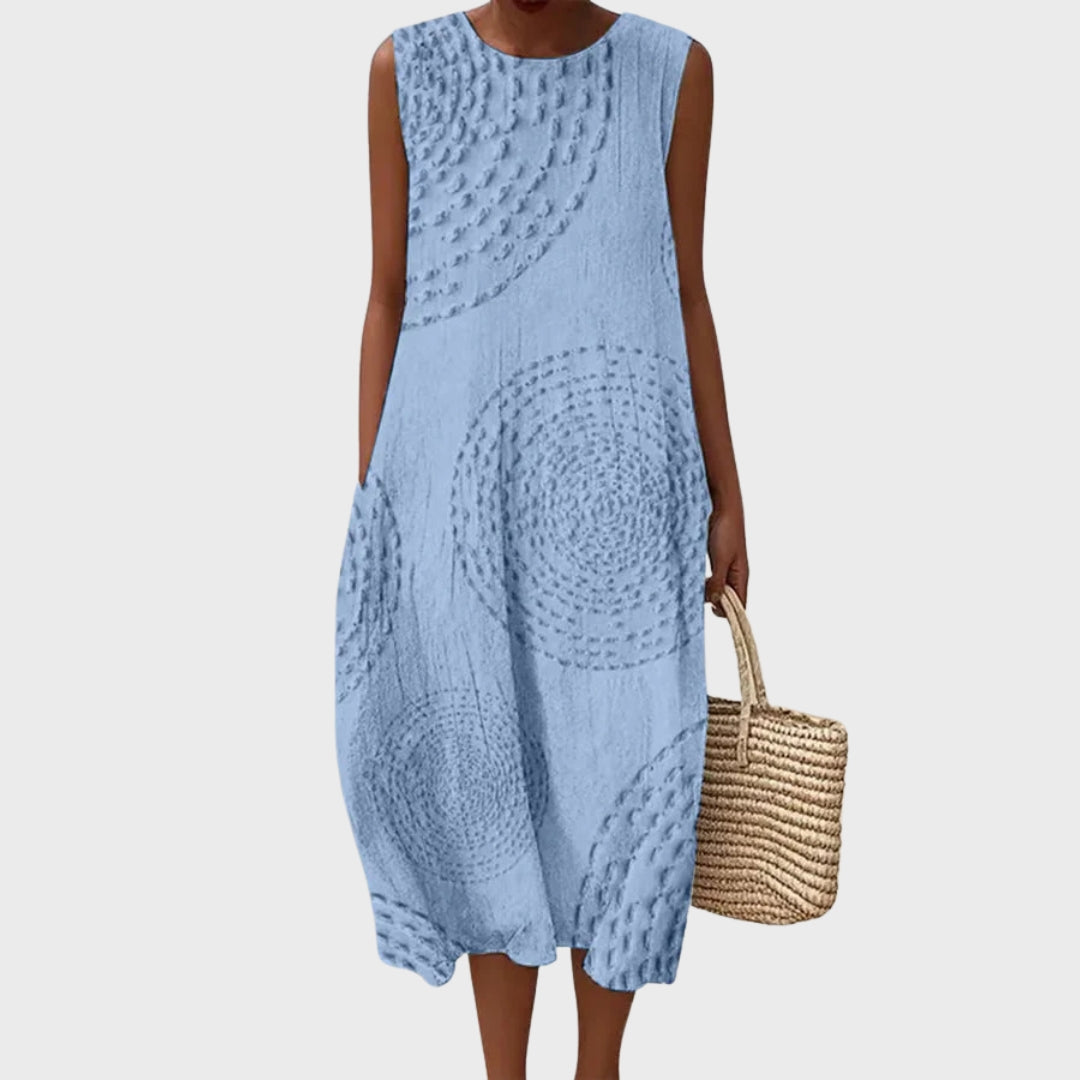 Flora | Cotton Dress with Subtle Texture