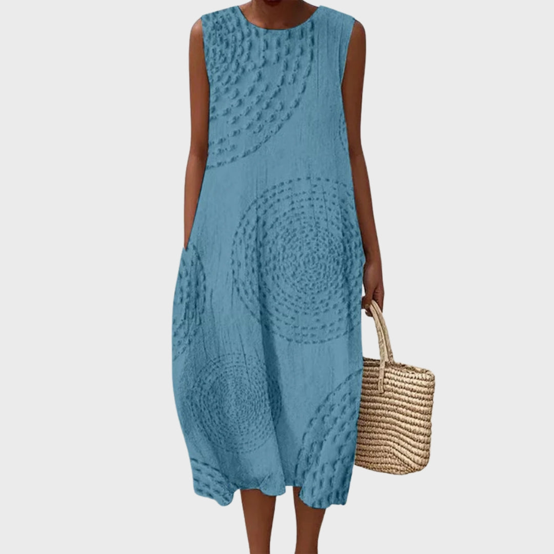 Flora | Cotton Dress with Subtle Texture