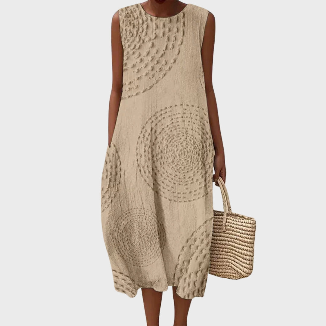 Flora | Cotton Dress with Subtle Texture