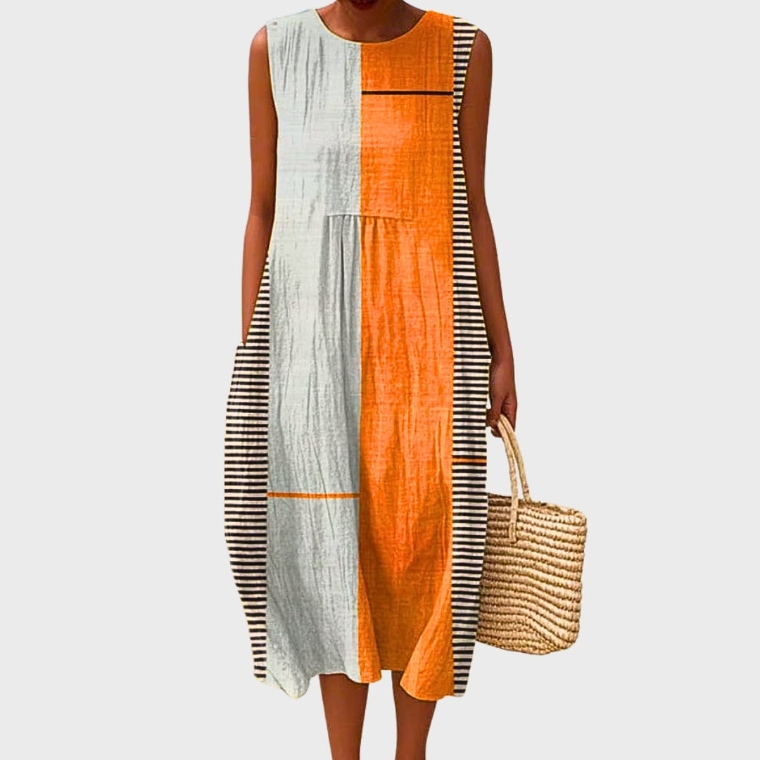 Irene | Vintage Geometric Cotton Dress