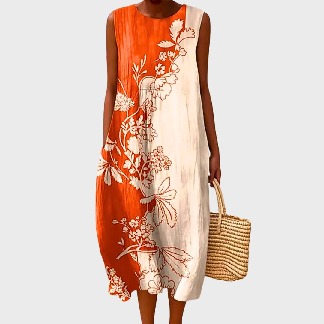 Irene | Vintage Geometric Cotton Dress