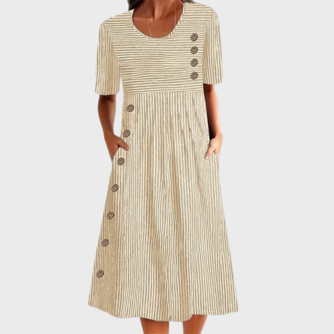 Sarah | Striped Cotton Summer Dress