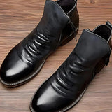 Leonardo - Side Zip Leather Ankle Boots