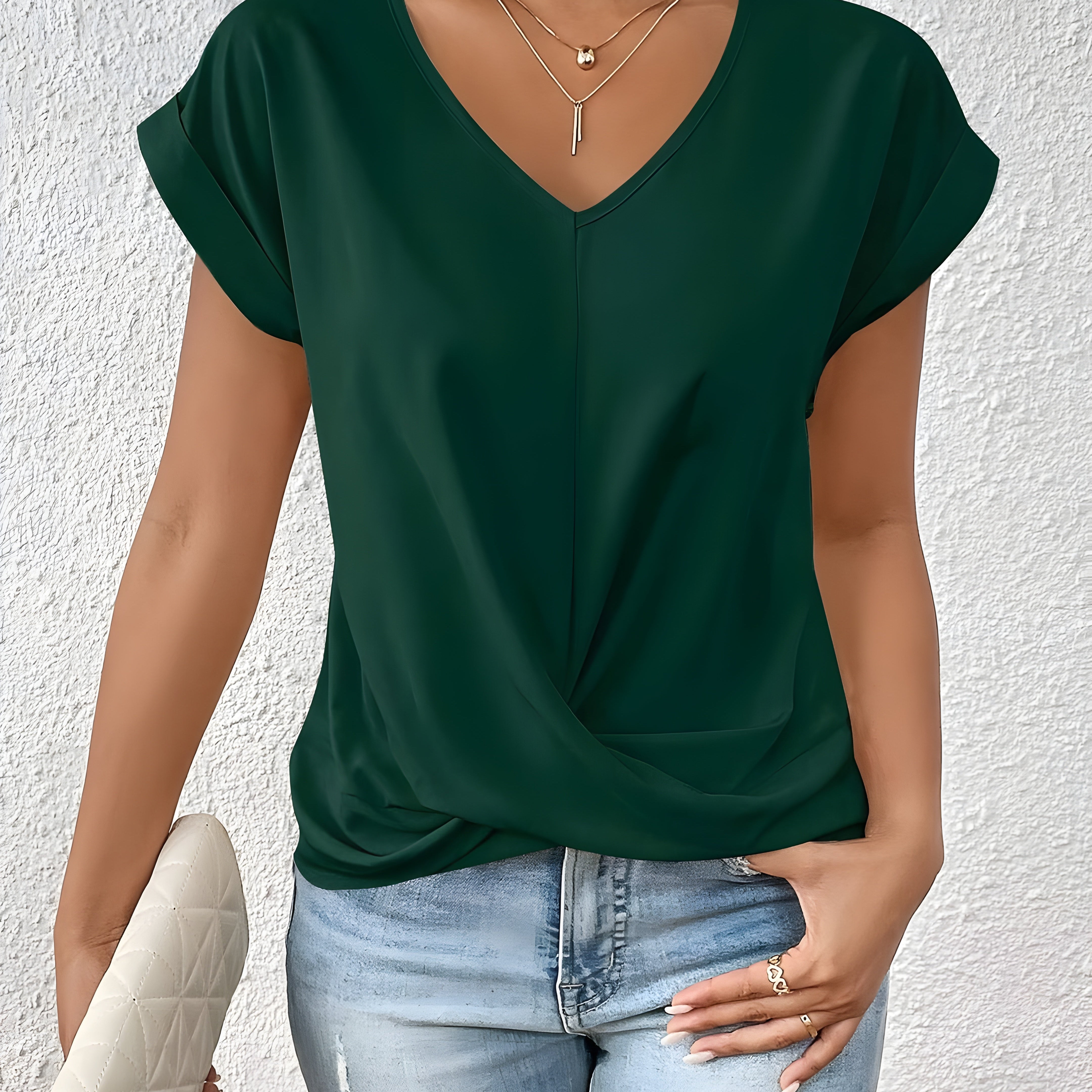 Maia – Twist Front V-Neck Top