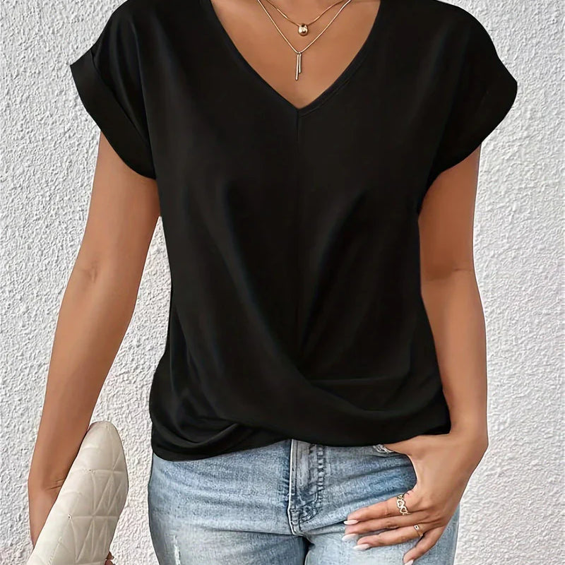 Capri™ V Neck Short Sleeve Shirt