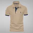 Khaki with Navy Blue Trim