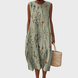 Diana | Vintage Floral Cotton Dress