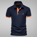 Navy Blue with Orange Trim