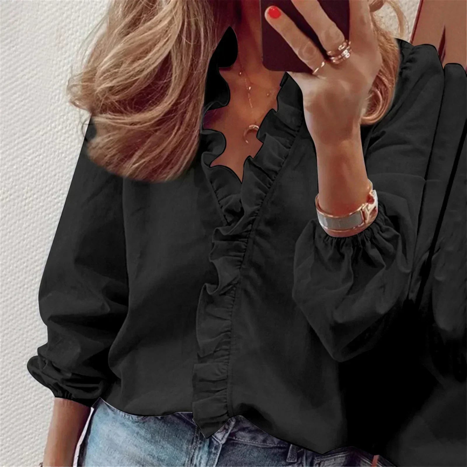 Sienna | Elegant Long-Sleeve Blouse