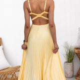 Lyra™ Sunlit Pleated Maxi Dress